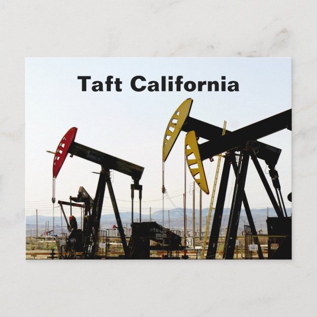 Pumpjacks in Taft California Postcard (Front)