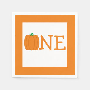 Pumpkin 1st Birthday Napkin