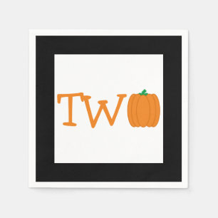Pumpkin 2nd Birthday Napkin
