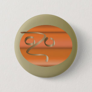 pumpkin 6 cm round badge