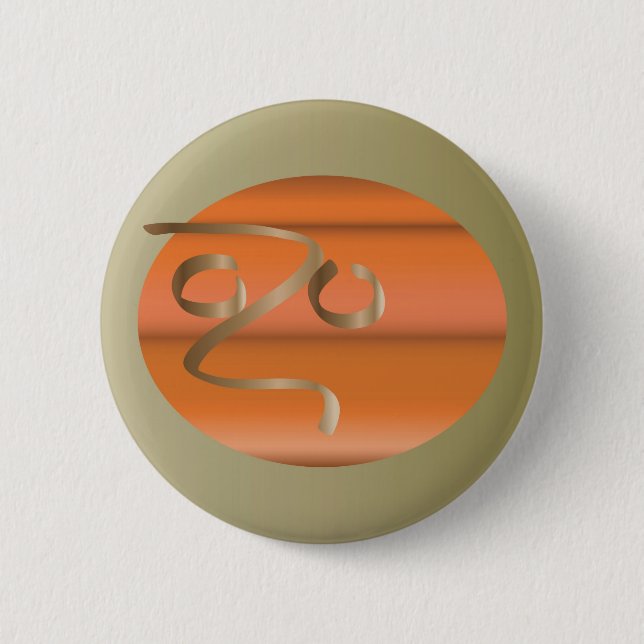 pumpkin 6 cm round badge (Front)
