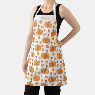 Pumpkin Acorn Leaf Autumn Fall Apron