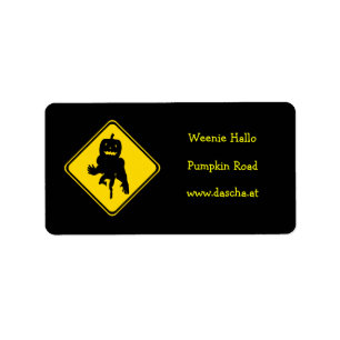 Pumpkin Ahead ! Label