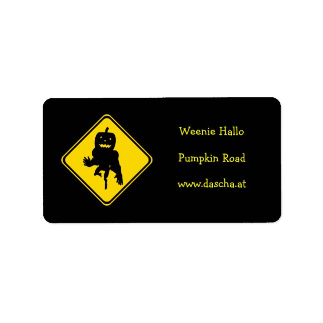 Pumpkin Ahead ! Label (Front)