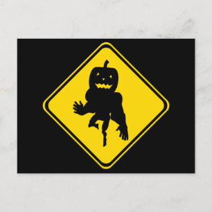 Pumpkin Ahead ! Postcard