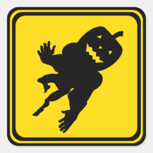 Pumpkin Ahead ! Square Sticker