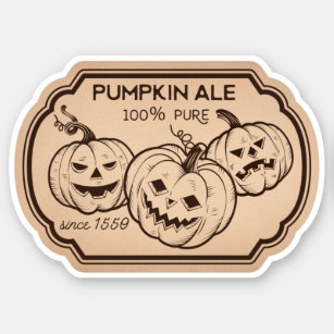 Pumpkin Ale Potion Vintage Label Sticker