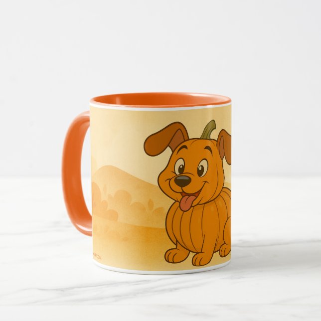 Pumpkin and a dog mug (Front Left)