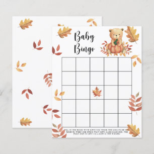 Pumpkin and Bear - Baby shower bingo game