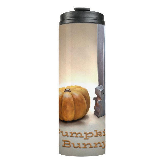 Pumpkin and Bunny Thermal Tumbler (Front)
