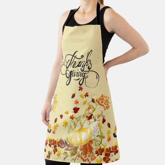 Pumpkin And Leaves Apron (Insitu)