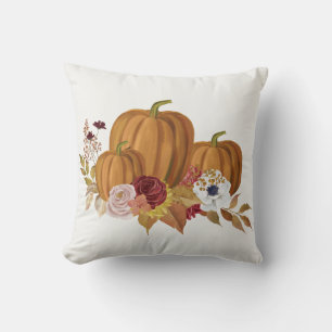 Pumpkin and Magnolia Fall Colours Cushion