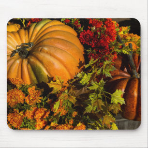 Pumpkin And Mum Arrangement Mouse Mat