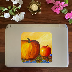 Pumpkin and Nuts Square Sticker