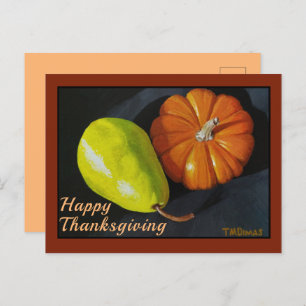 Pumpkin and Pear Postcard