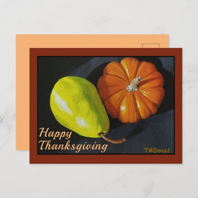 Pumpkin and Pear Postcard (Front/Back)