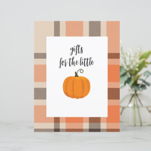 Pumpkin and Plaid Gift Table Poster