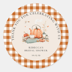 Pumpkin and Spice and Everything Nice Baby Shower  Classic Round Sticker