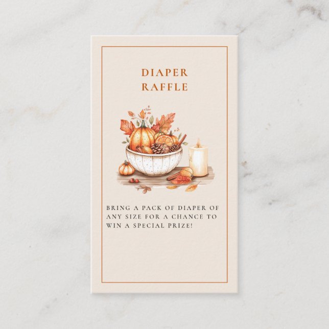 Pumpkin and Spice and Everything Nice Baby Shower Enclosure Card (Front)
