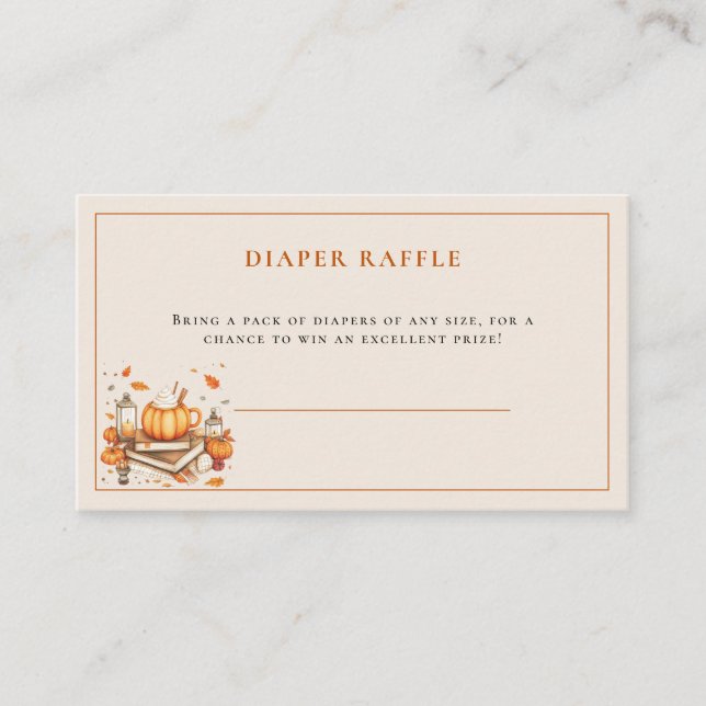 Pumpkin and Spice and Everything Nice Baby Shower  Enclosure Card (Front)