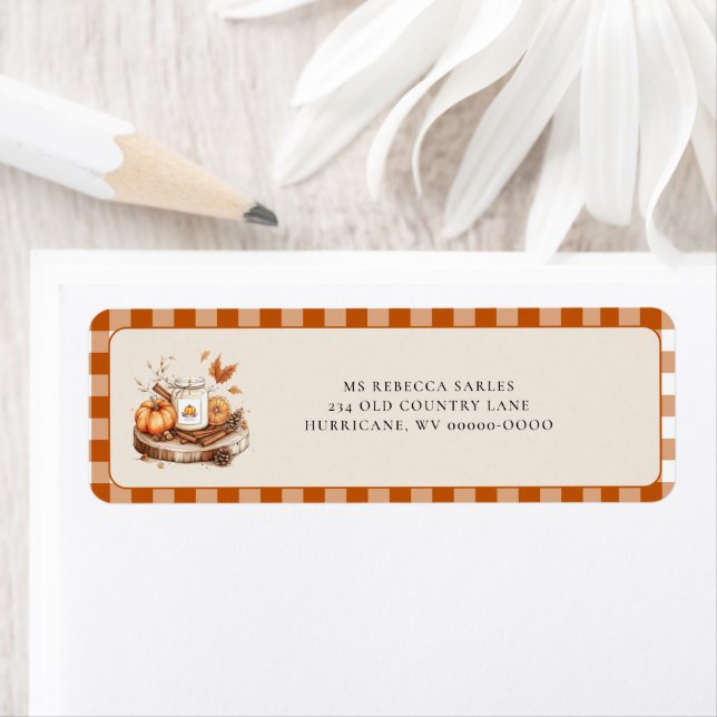 Pumpkin and Spice Everything Nice Return Address  (Insitu)