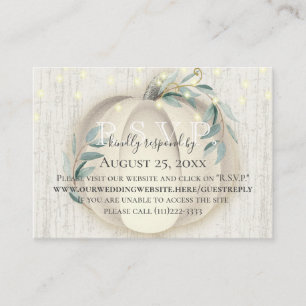Pumpkin and String Lights Online Response Card
