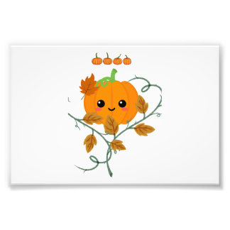 Pumpkin and Vines Sticker Photo Print