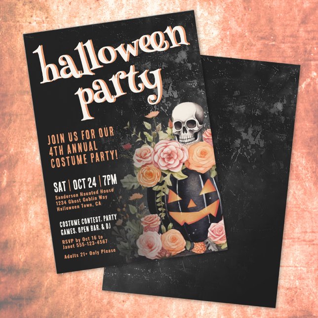 Pumpkin Annual Costume Halloween Party Invitation (Pumpkin Annual Costume Halloween Party Invitation)