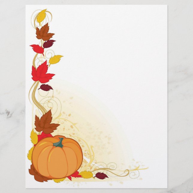 Pumpkin Autumn Border (Front)