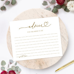 Pumpkin Autumn Bridal Shower Advice Card