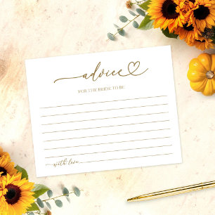 Pumpkin Autumn Bridal Shower Advice Card