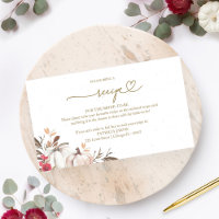 Pumpkin Autumn Bridal Shower Recipe Request