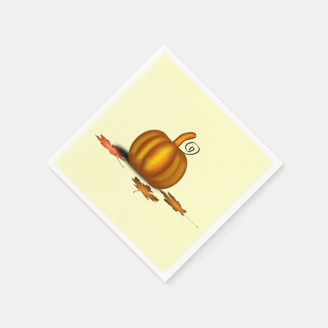 Pumpkin Autumn Custum Napkins (Corner)