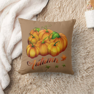 Pumpkin Autumn Throw Pillow