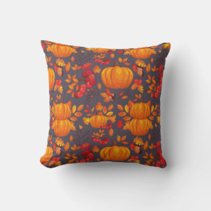 Pumpkin Autumn     Throw Pillow