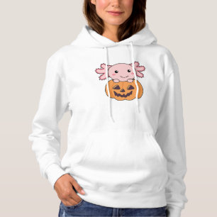 Pumpkin Axolotl Lovers Sweet Animals For Halloween Hoodie