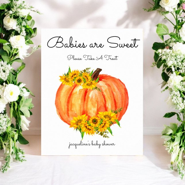 Pumpkin Babies are Sweet Baby Shower Poster (Creator Uploaded)