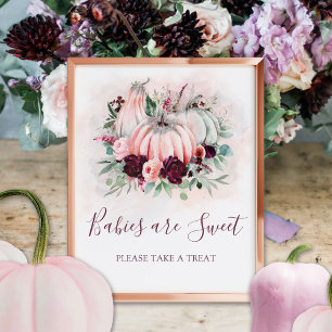 Pumpkin Babies Are Sweet Baby Shower Sign