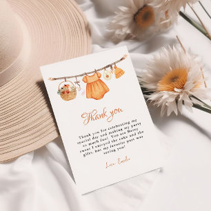 Pumpkin baby Clothes Baby Shower Thank You Card