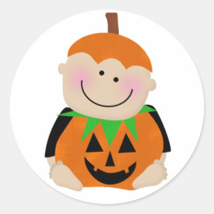 Pumpkin Baby Round Sticker