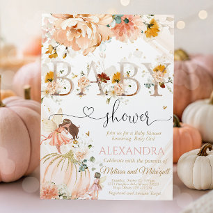 Pumpkin baby shower A Little Pumpkin Is On The Way Invitation