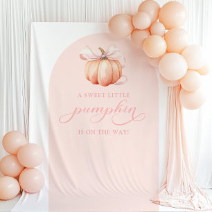 Pumpkin Baby Shower Arch Backdrop Tapestry