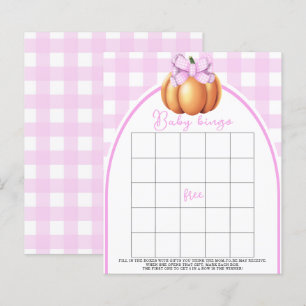 Pumpkin baby shower Baby shower bingo game