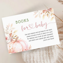 Pumpkin Baby Shower Blush Pink Fall Books for Baby