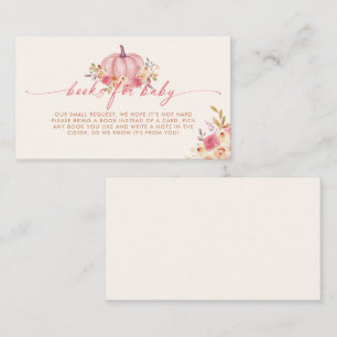 Pumpkin Baby Shower Book Request Enclosure Card