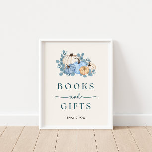 Pumpkin Baby Shower Books & Gifts Sign