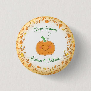 Pumpkin Baby Shower Cute Fall 3 Cm Round Badge
