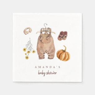 Pumpkin Baby Shower decor Napkin