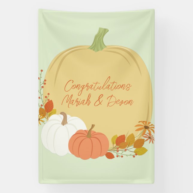 Pumpkin Baby Shower Fall Banner (Vertical)