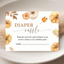 Pumpkin Baby Shower Fall Diaper Raffle